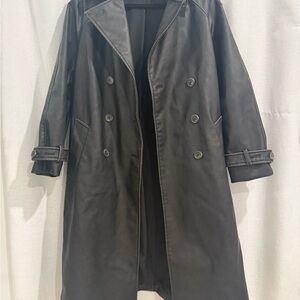 Zara Black/ Green distressed Trench Coat